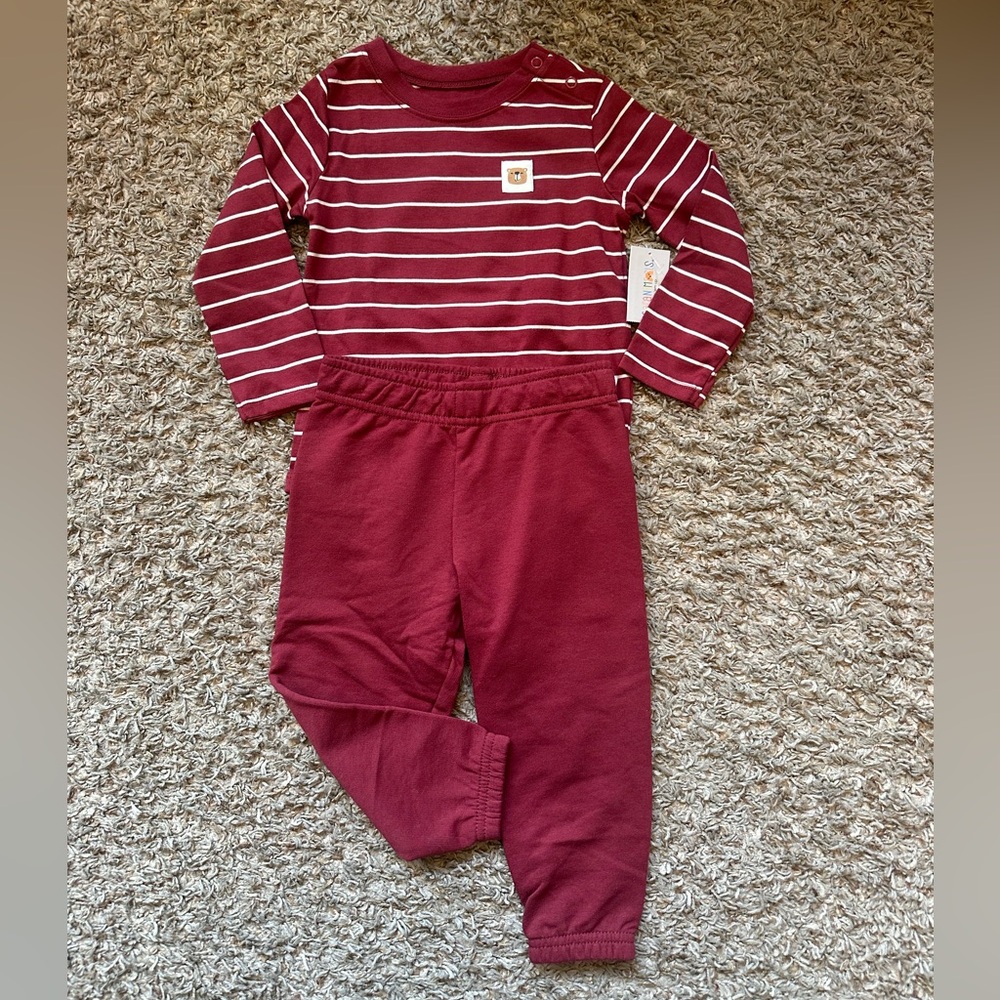 NWT Boy’s Garanimals 2-Piece Set; Burgundy/Ruby Wine; Size 18 months